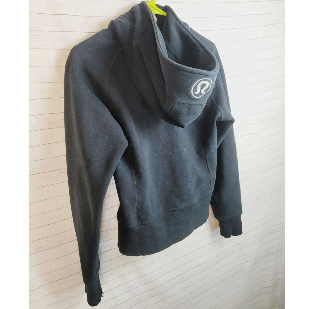Lululemon Athletica Classic Scuba Full Zip Hoodie in Black, sz 8/10 - Picture 8 of 11